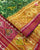 Traditional Hathi Popat Dark Pink and Green Single Ikat Rajkot Patola Saree