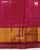 Traditional Hathi Popat Dark Pink and Green Single Ikat Rajkot Patola Saree