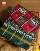 Traditional Hathi Popat Design Zari Checks Hyderabadi Ikat Patola Saree