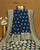 Traditional Pure Georgette Dark Rama Blue Palav Banarasi Bandhani Saree