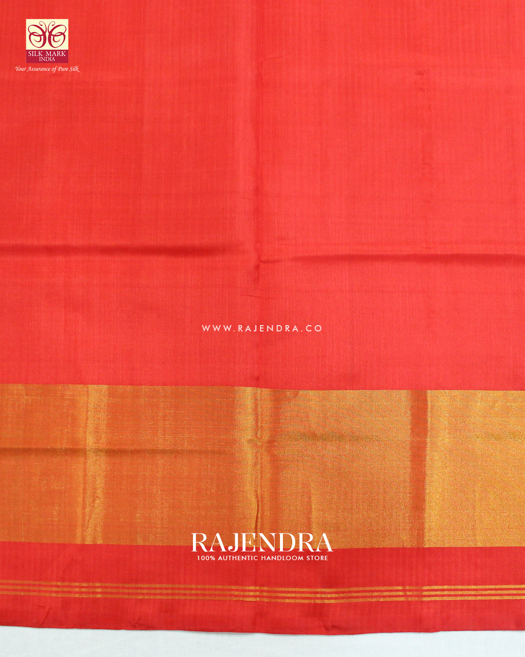 Traditional Navratna Design Red and Blue Single Ikat Rajkot Patola Saree