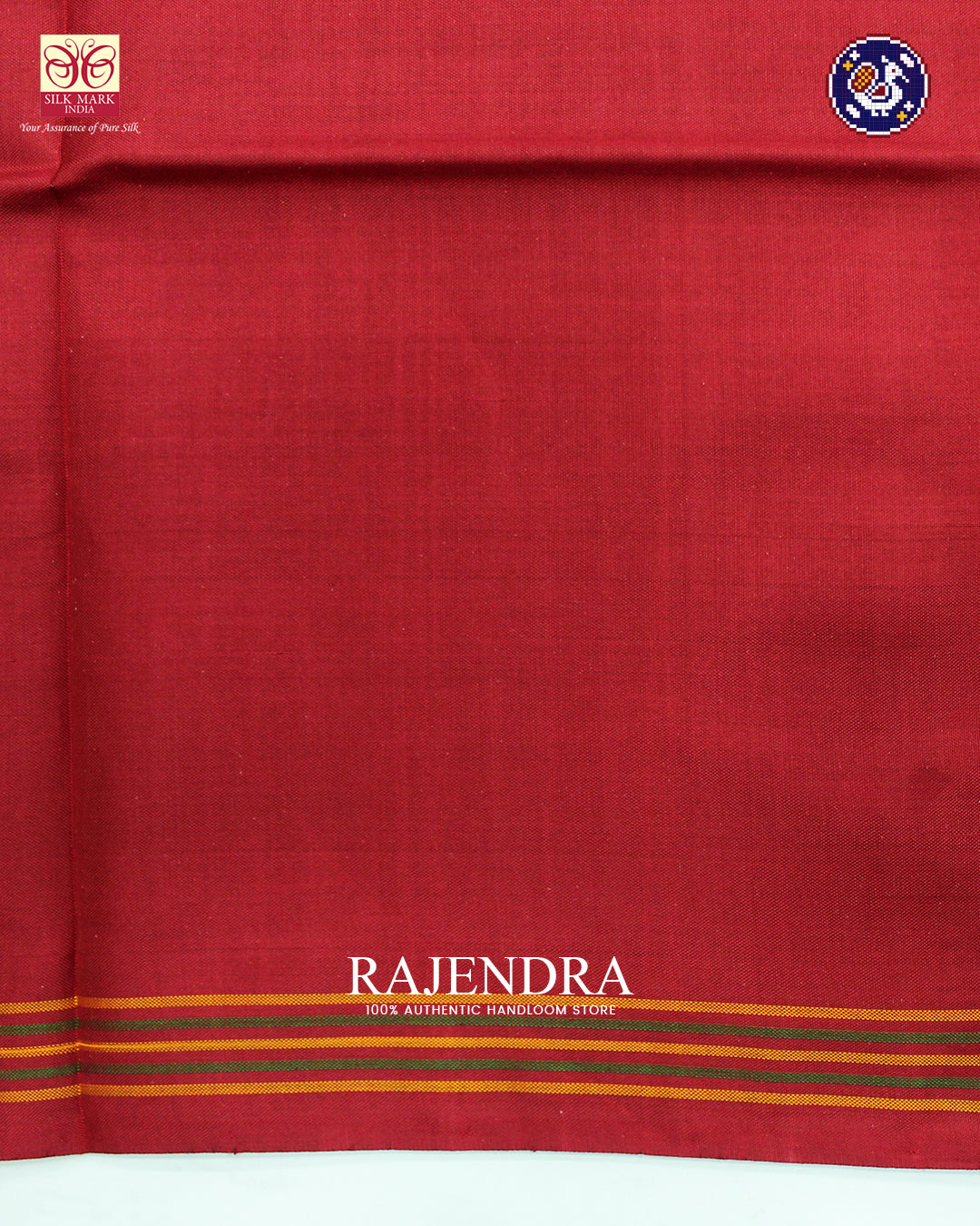 Exclusive Elephant Motif Orange Semi Double Weave Rajkot Patola Saree