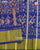 Exclusive Parrot Motif Blue Single Ikat Rajkot Patola Saree