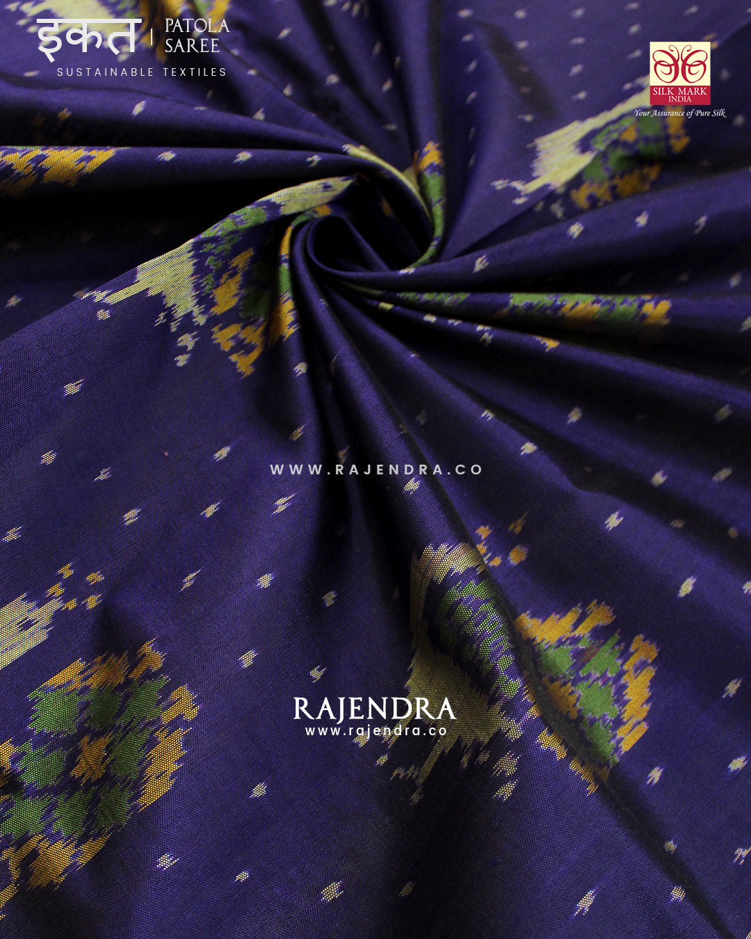 Exclusive Peacock Motif Pink and Blue Single Ikat Rajkot Patola Saree