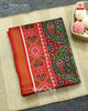 Exclusive Fish Motif Red and Green Ikat Rajkot Patola Saree