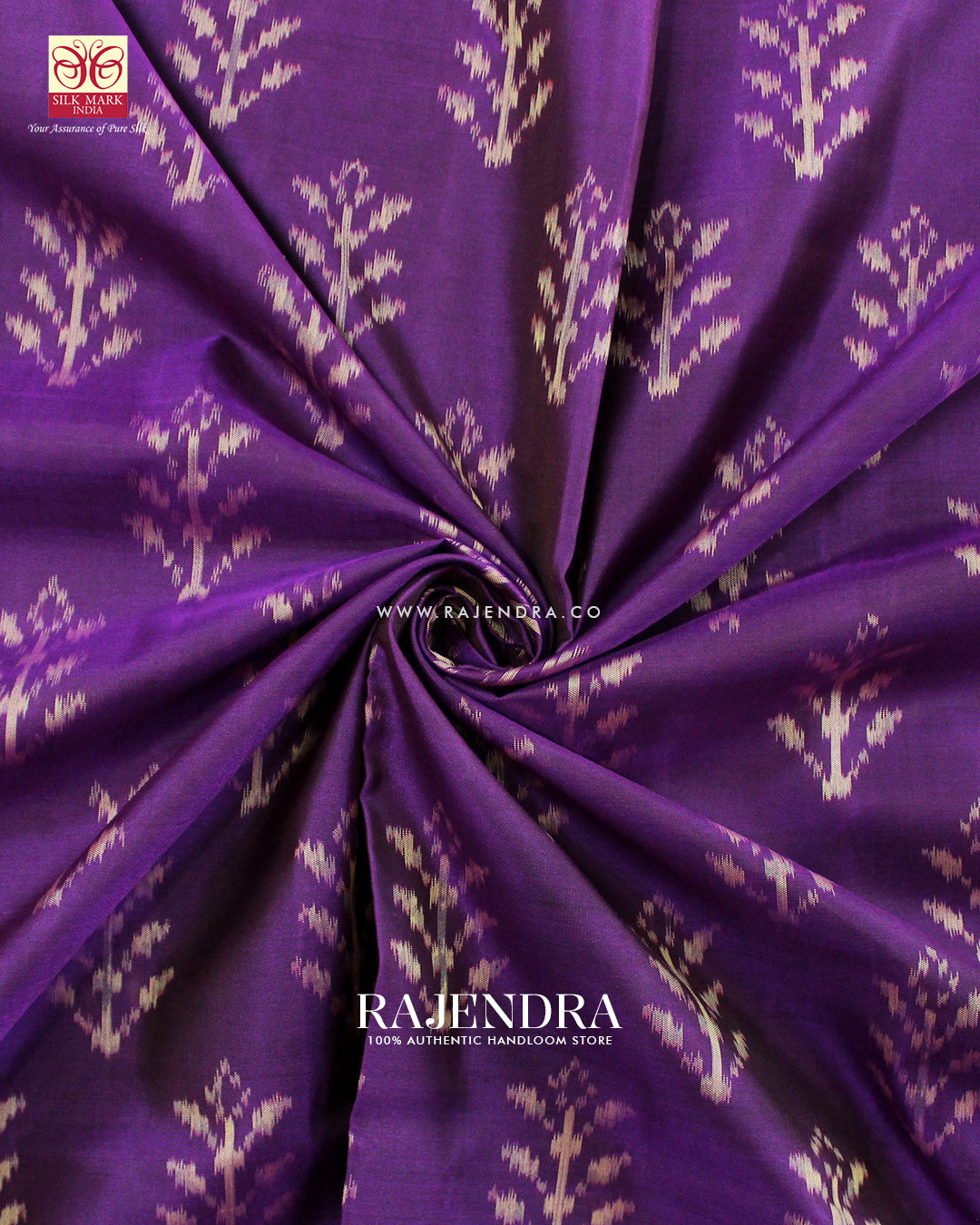 Exclusive Flowers Design Pink and Purple Single Ikat Rajkot Patola Saree