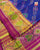 Exclusive Flowers Design Pink and Blue Single Ikat Rajkot Patola Saree