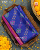 Exclusive Flowers Design Pink and Blue Single Ikat Rajkot Patola Saree