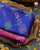 Exclusive Flowers Design Pink and Blue Single Ikat Rajkot Patola Saree