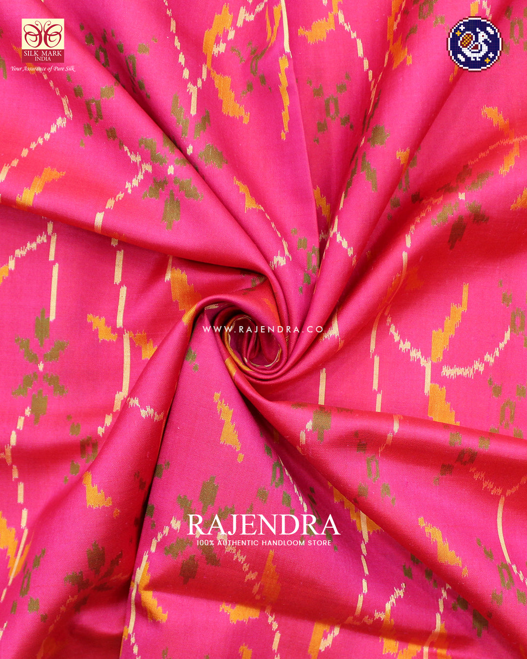 Exclusive Flowers Design Pink and Purple Single Ikat Rajkot Patola Saree