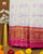 Handwoven Panchanda Bhat Pink and White Single Ikkat Rajkot Patola Saree