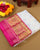 Handwoven Panchanda Bhat Pink and White Single Ikkat Rajkot Patola Saree