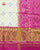 Handwoven Panchanda Bhat Pink and White Single Ikkat Rajkot Patola Saree