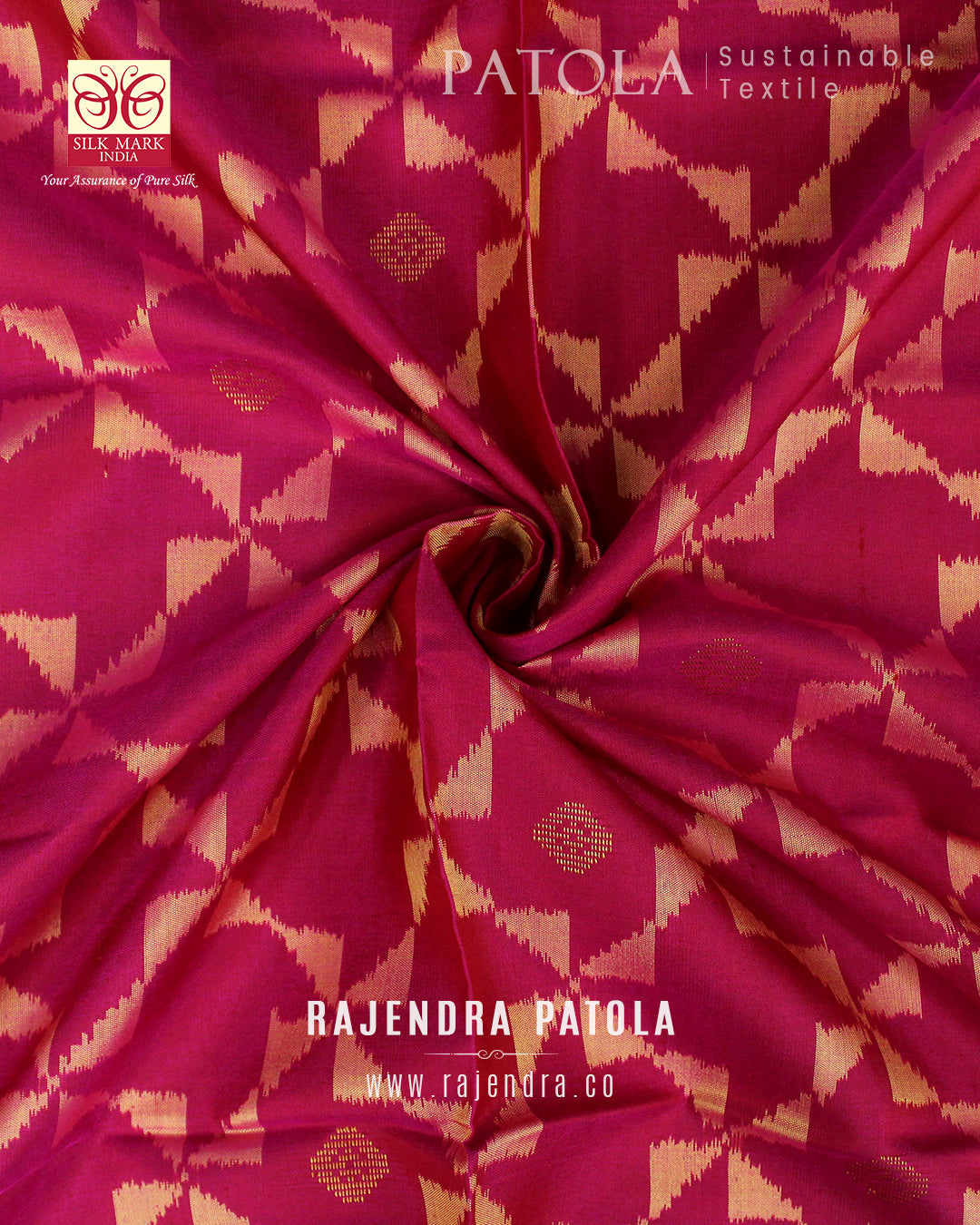 Fancy Bhat Zari Butta Single Ikat Rajkot Patola Dupatta