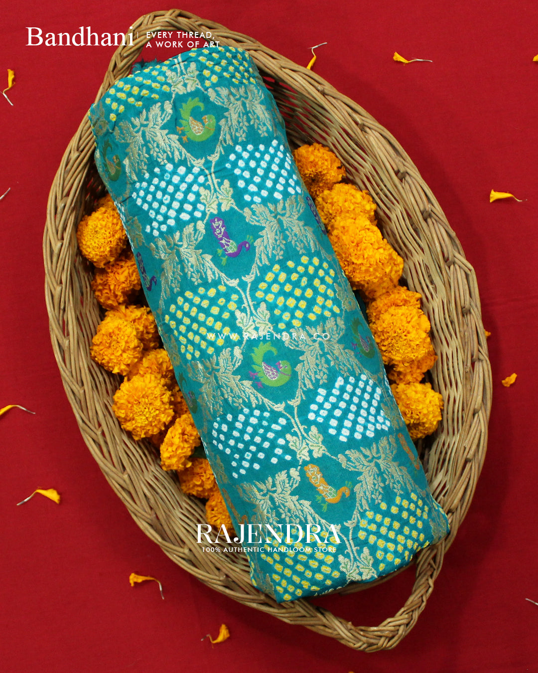 Exclusive Figure Design Pure Khadi Georgette Banarasi Bandhani Saree