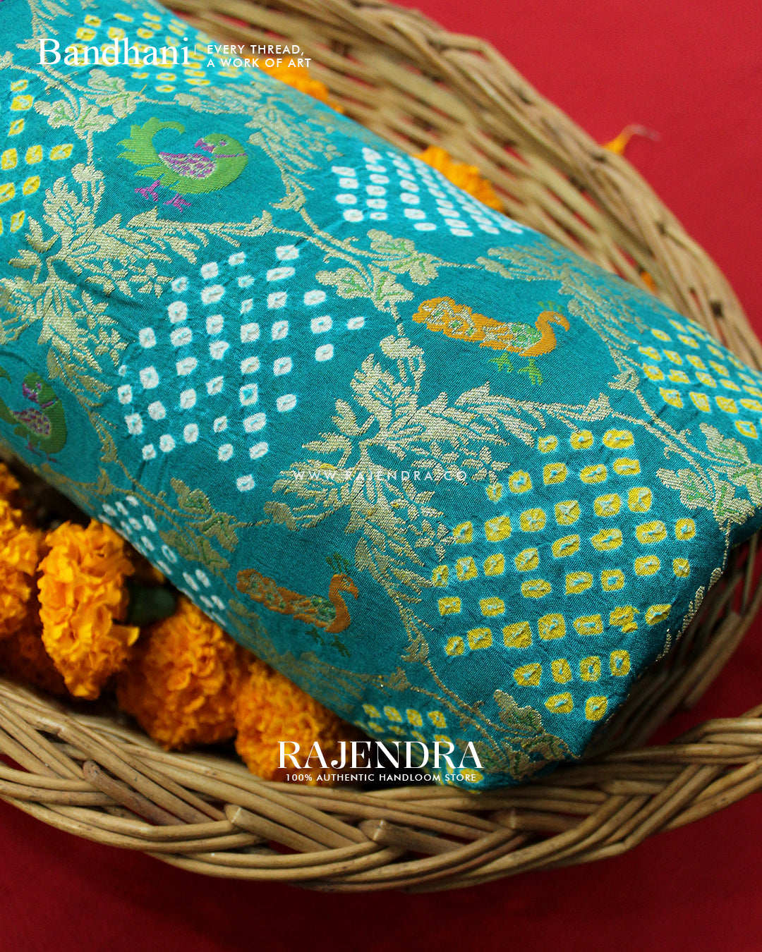 Exclusive Figure Design Pure Khadi Georgette Banarasi Bandhani Saree