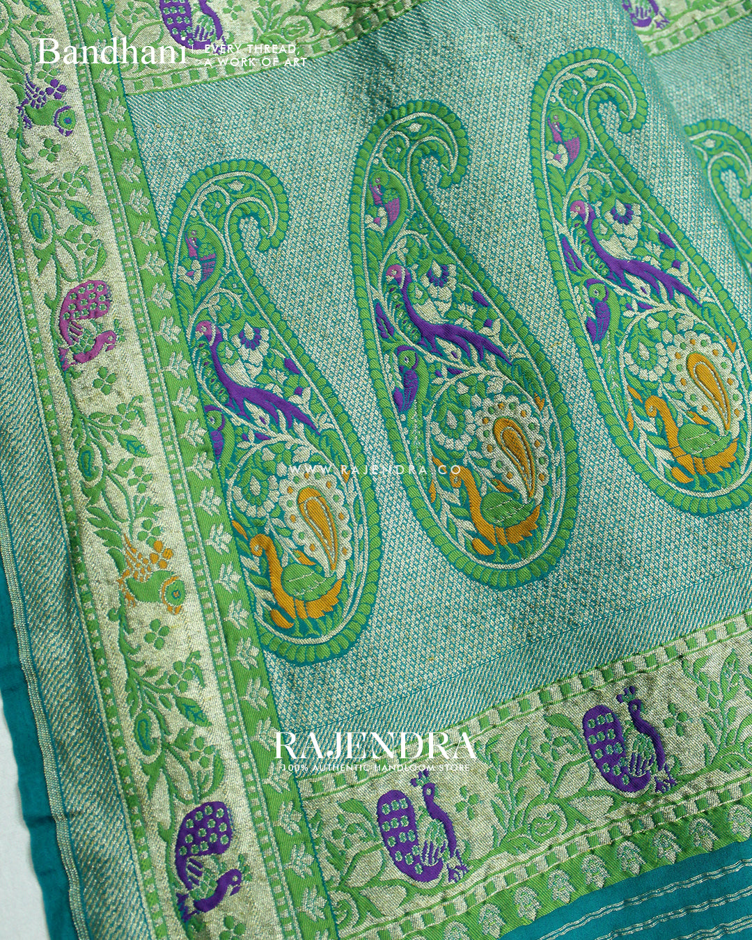 Exclusive Figure Design Pure Khadi Georgette Banarasi Bandhani Saree
