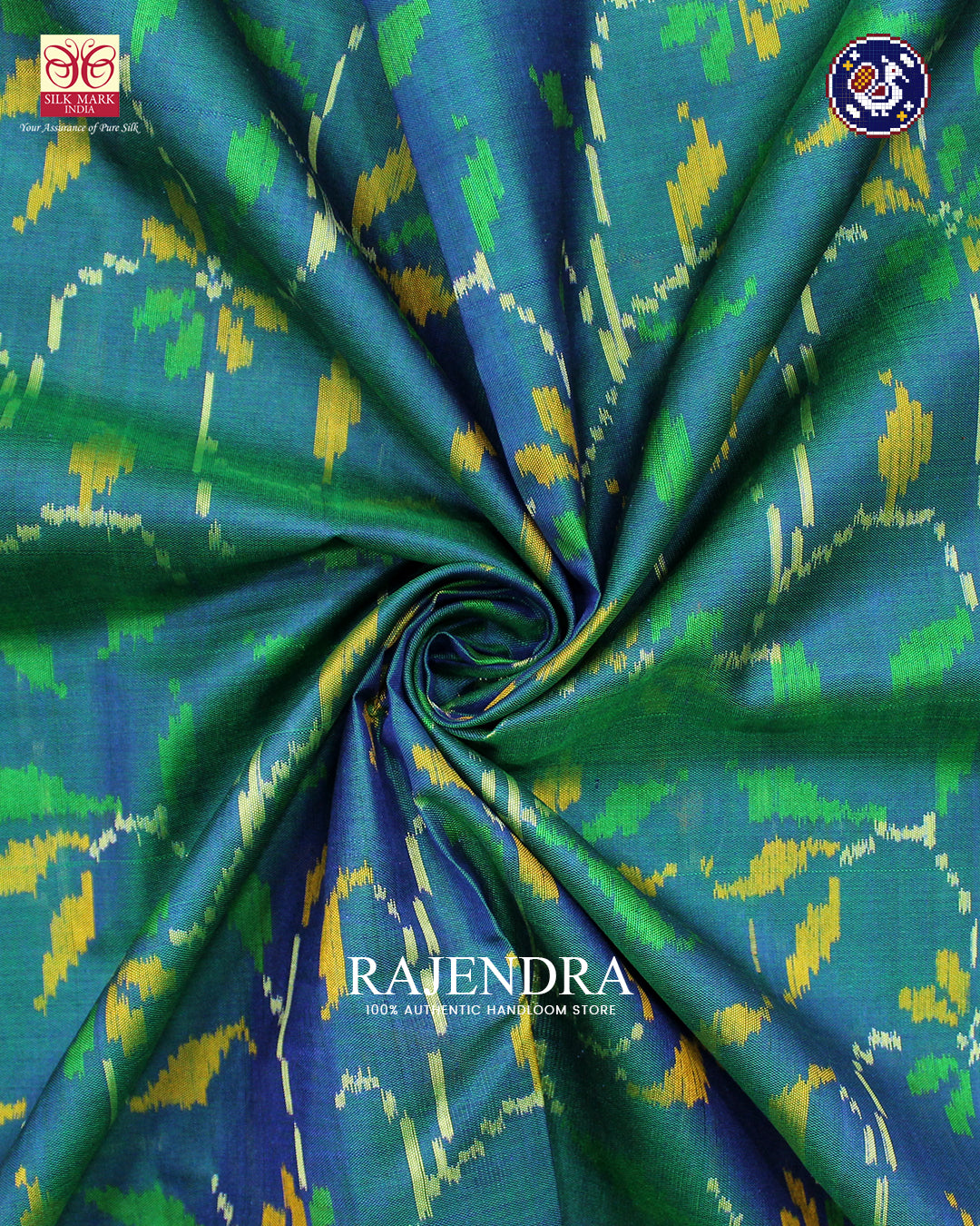 Exclusive Flowers Design Pink and Blue Rajkot Patola Saree