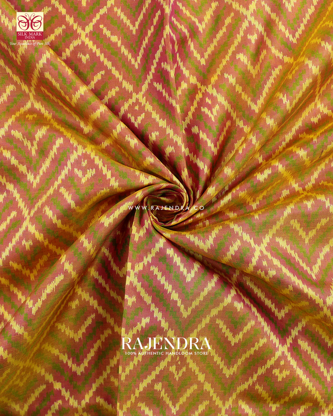 Exclusive Fancy Design Peach and Purple Single Ikat Rajkot Patola Saree