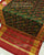 Traditional 4 Figure Red and Green Single Ikkat Rajkot Patola Saree