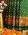 Traditional Buttonful Bhat Green Single Ikat Rajkot Patola Saree