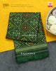 Traditional Panchanda Design Green Single Ikat Rajkot Patola Dupatta