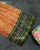 Traditional Manekchowk Design Green Peach Single Ikat Rajkot Patola Saree