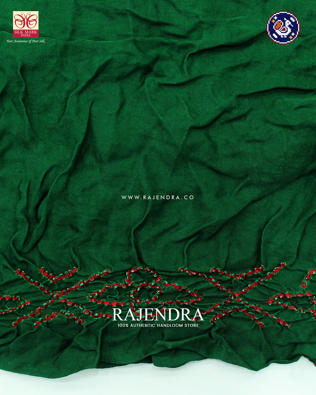 Traditional Pure Gaji Silk Green Gharchola Bandhani Saree