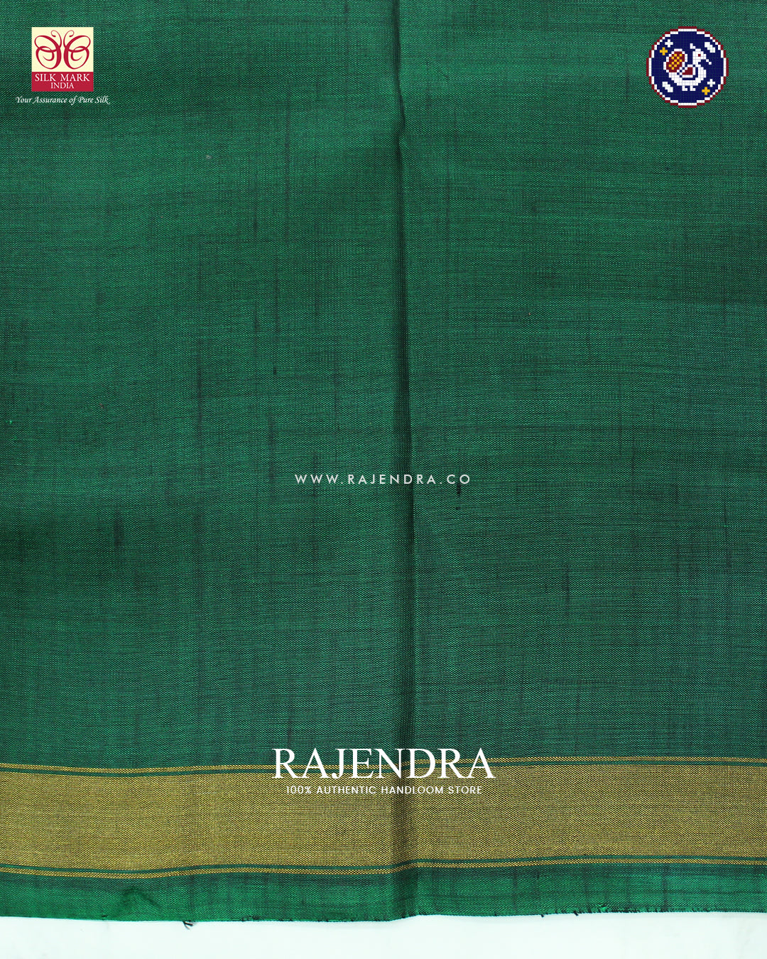 Traditional Hathi Popat Border Plain Rajkot Patola Saree
