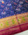 Traditional Hathi Popat Bhat Pink and Blue Single Ikkat Rajkot Patola Saree