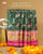 Traditional Hathi Popat Bhat Pink and Green Single Ikkat Rajkot Patola Saree