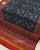 Handwoven Hathi Popat Bhat Red and Blue Semi Double Ikkat Rajkot Patola Saree