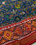 Handwoven Hathi Popat Bhat Red and Blue Semi Double Ikkat Rajkot Patola Saree