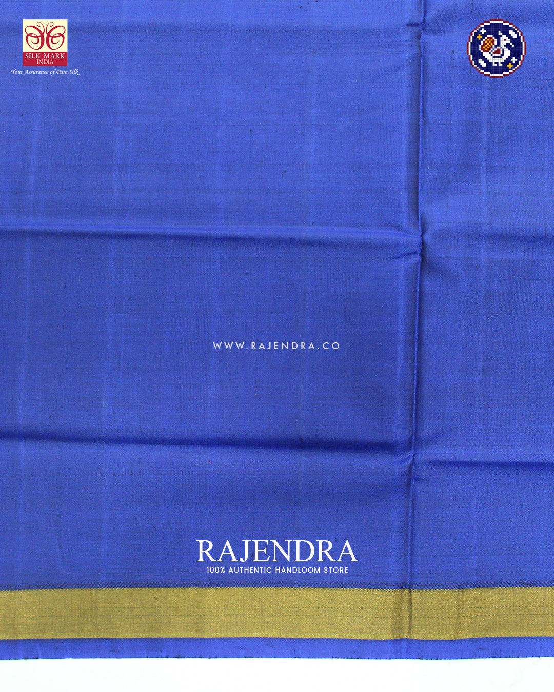 Traditional Hathi Popat Design Blue Rajkot Patola Saree