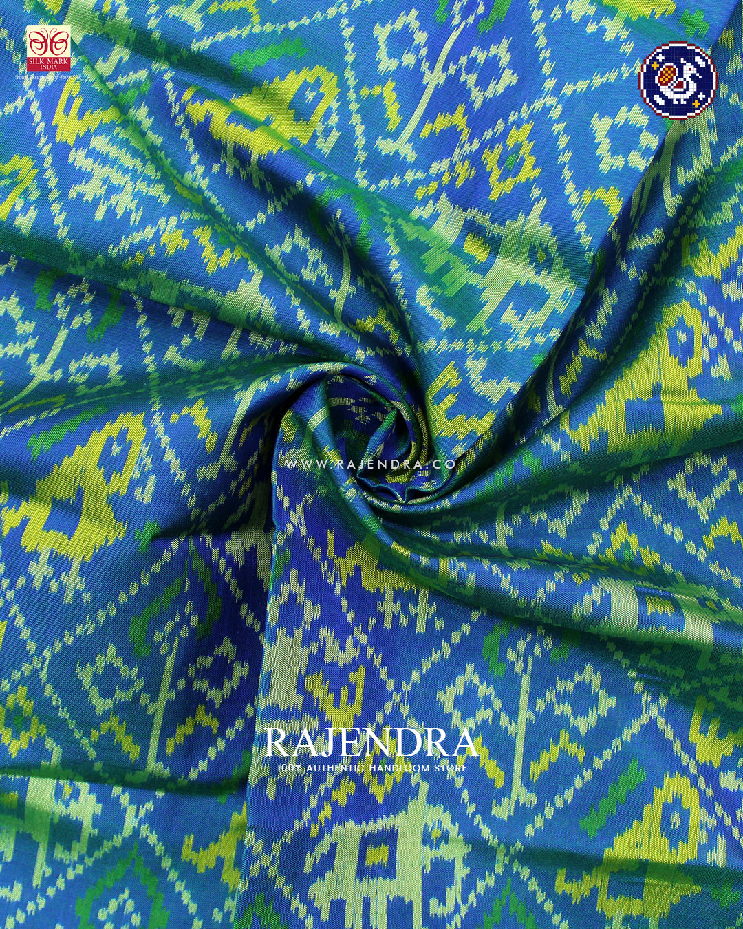 Traditional Hathi Popat Design Light Blue Rajkot Patola Dupatta