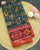 Traditional Hathi Popat Design Red and Rama Green Ikat Rajkot Patola Saree