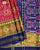 Traditional Hathi Popat Peach Blue Single Ikat Rajkot Patola Saree