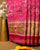 Handwoven Hathi Popat Bhat Pink Single ikkat Rajkot Patola Saree
