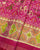 Handwoven Hathi Popat Bhat Pink Single ikkat Rajkot Patola Saree