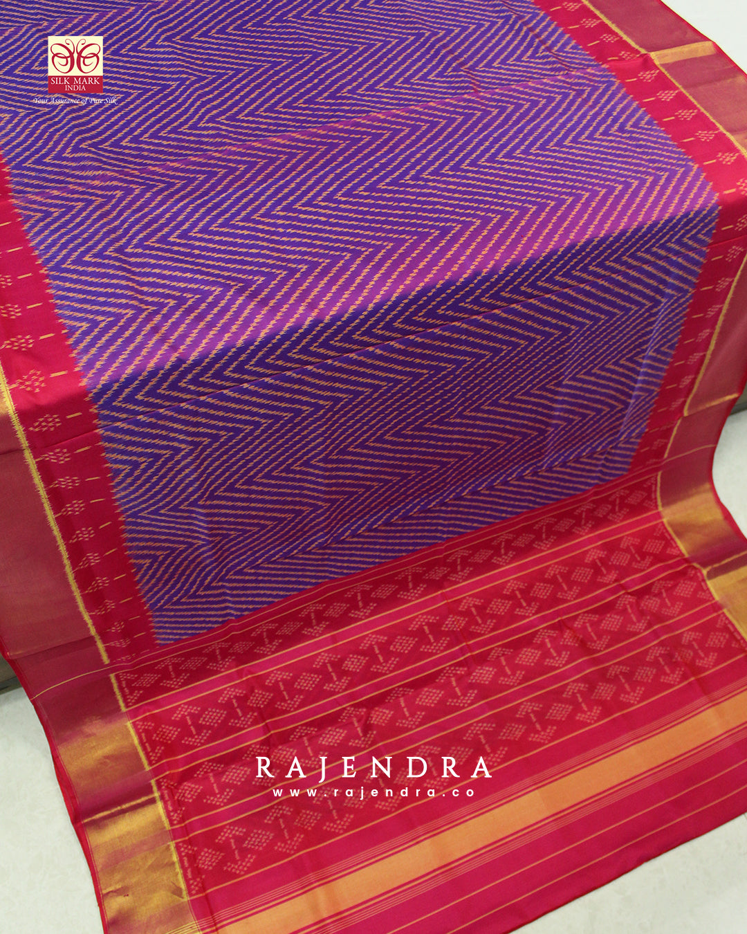 Exclusive Laheriya Bhat Single Ikat Rajkot Patola Saree