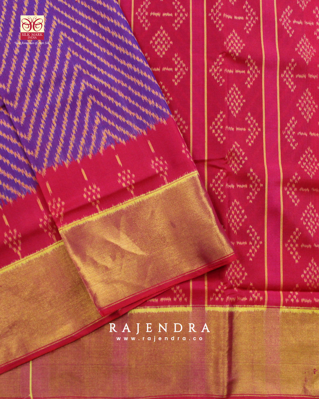 Exclusive Laheriya Bhat Single Ikat Rajkot Patola Saree