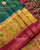 Exclusive Laheriya Bhat Pink and Rama Green Single Ikat Rajkot Patola Saree