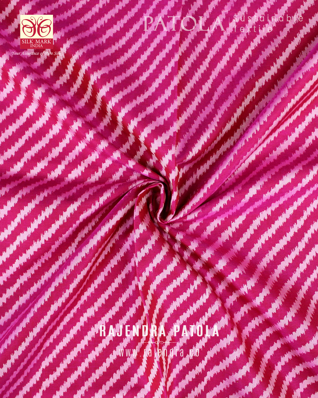 Exclusive Laheriya Bhat Semi Double Weave Rajkot Patola Saree
