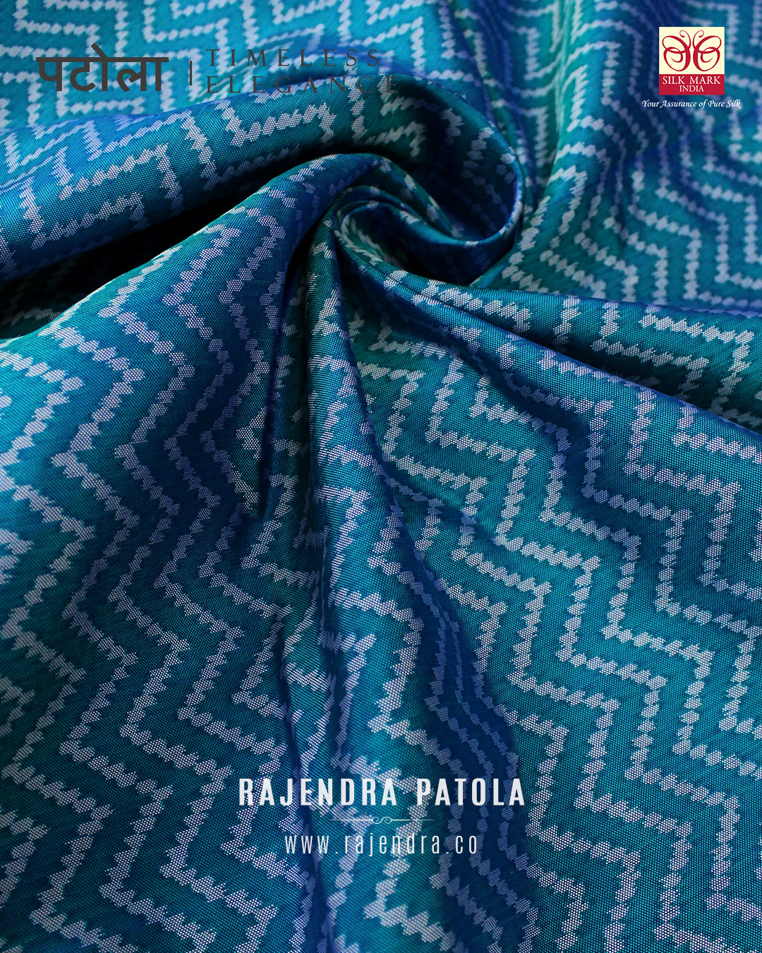 Exclusive Laheriya Bhat Semi Double Weave Rajkot Patola Saree