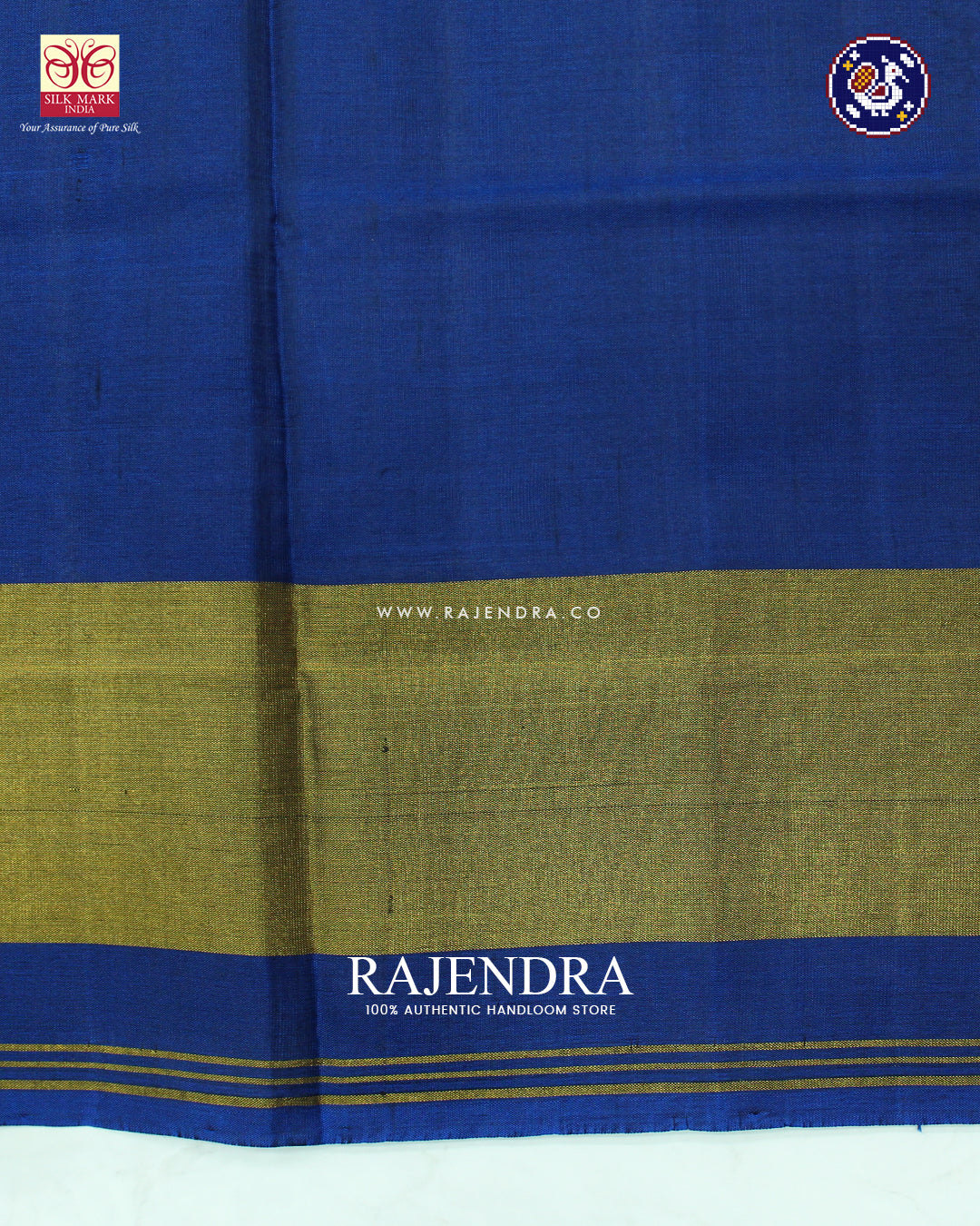 Exclusive Laheriya Design Blue Rajkot Patola Saree