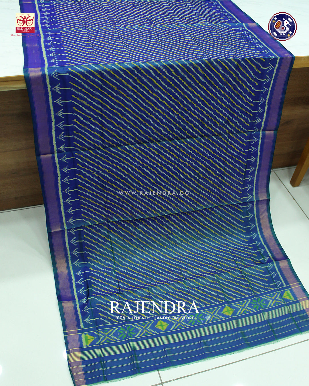 Exclusive Laheriya Design Light Blue Rajkot Patola Dupatta