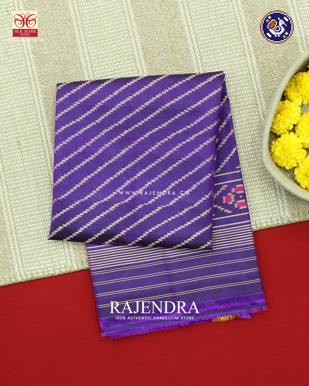 Exclusive Laheriya Design Purple Rajkot Patola Dupatta