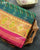 Exclusive Laheriya Bhat Pink and Rama Green Single Ikat Rajkot Patola Saree