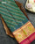 Exclusive Laheriya Bhat Pink and Rama Green Single Ikat Rajkot Patola Saree