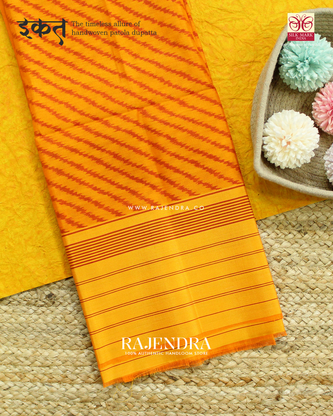 Exclusive Laheriya Design Single Ikat Rajkot Patola Dupatta